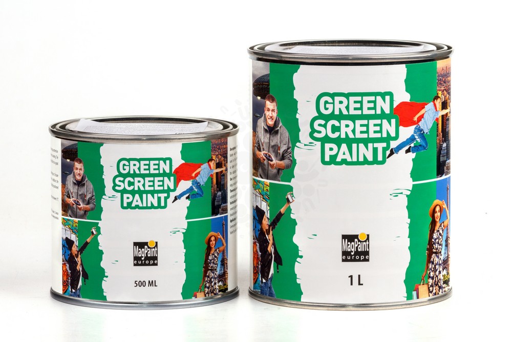 Краска для создания зеленого фона (хромакей) GreenscreenPaint (цв. зеленый / 0,5 л. / до 3 кв. м.)